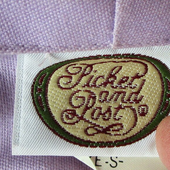 Lavender cotton-poly blazer lab jacket open front, lg pockets cuff sleeves - Picture 9 of 9